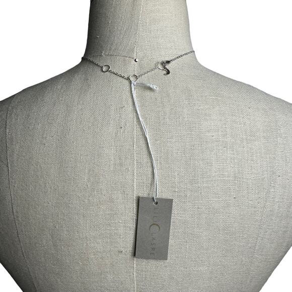 LILI CLASPE Silver Plated Rope The Moon Necklace Lariat New in Box - Picture 5 of 5